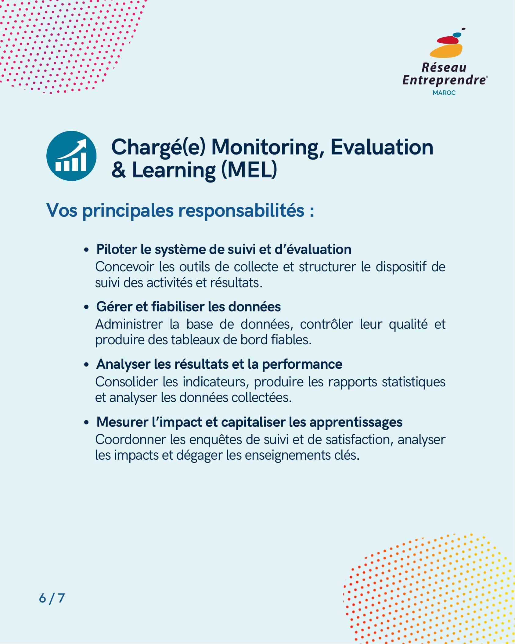 Réseau Entreprendre Maroc recrute Chargé Monitoring, Evaluation et Learning