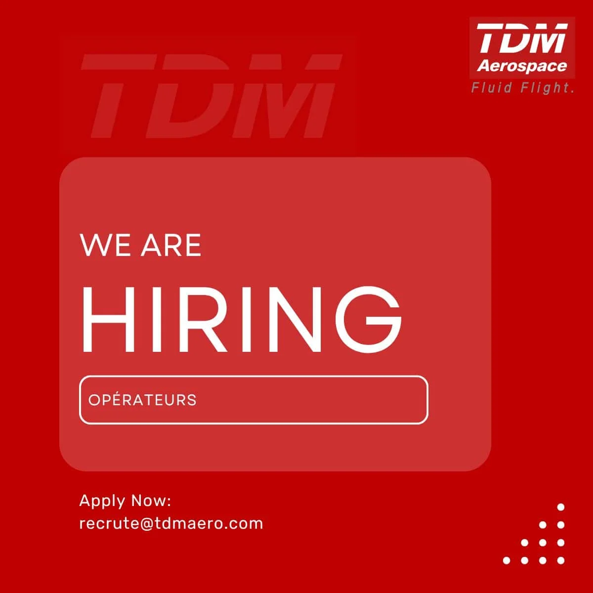 TDM Aerospace recrute